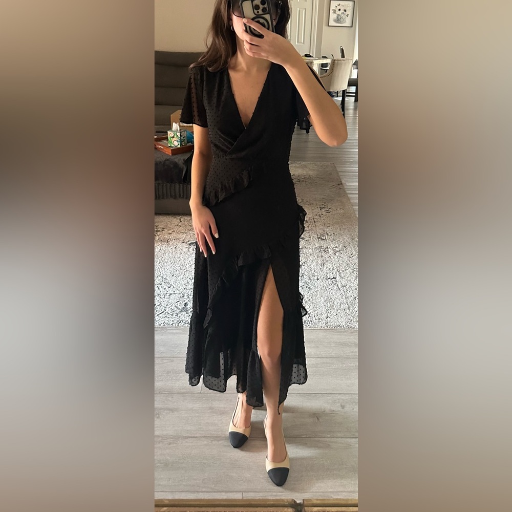 Lulus - black midi dress